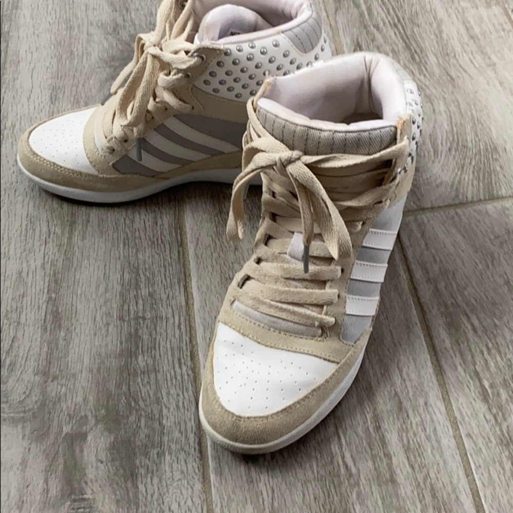 Gently Used Adidas Wedged Tennis Shoes